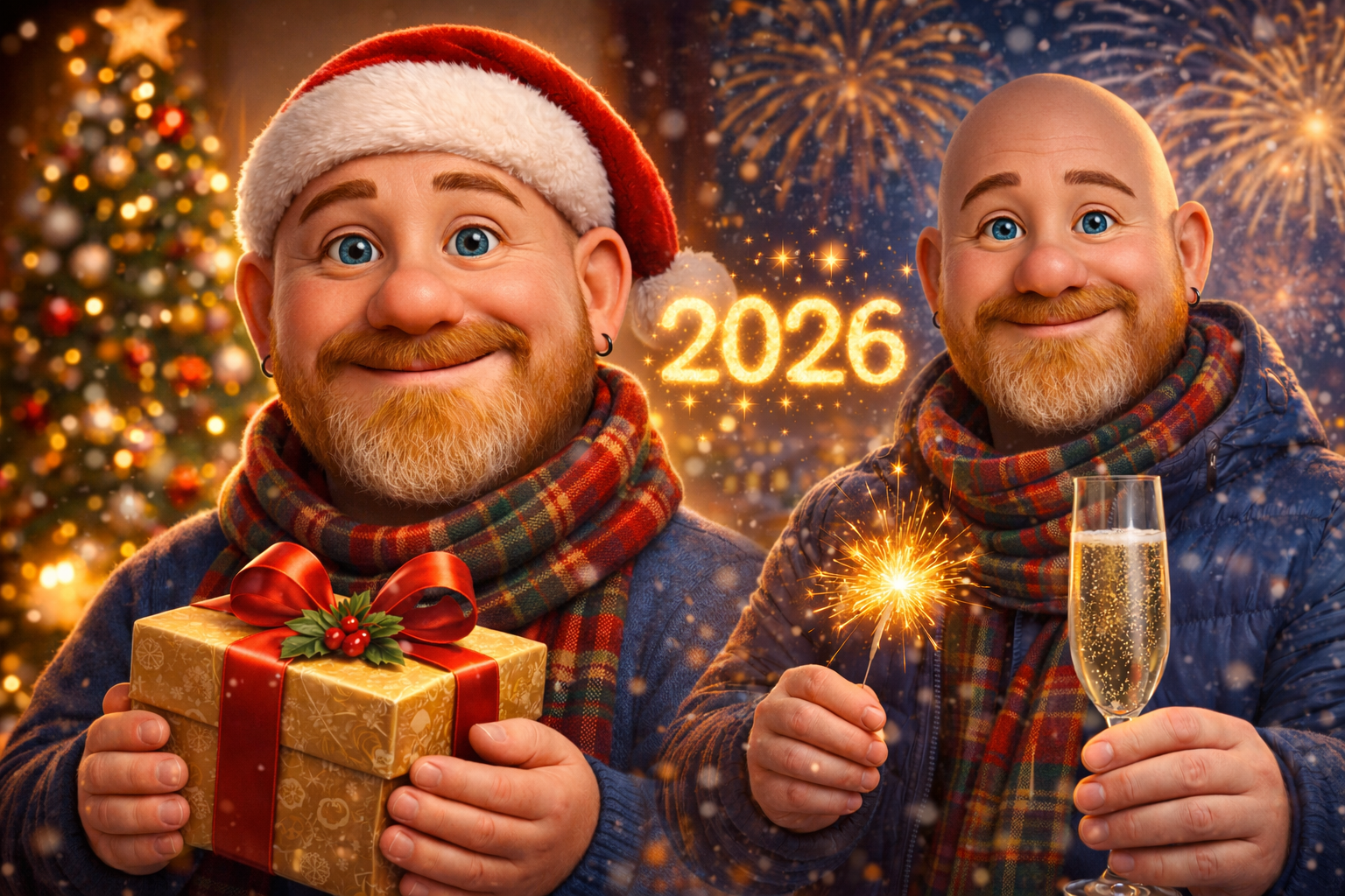 Liebevolle Weihnachtsgrüße und ein guter Rutsch ins Jahr 2026